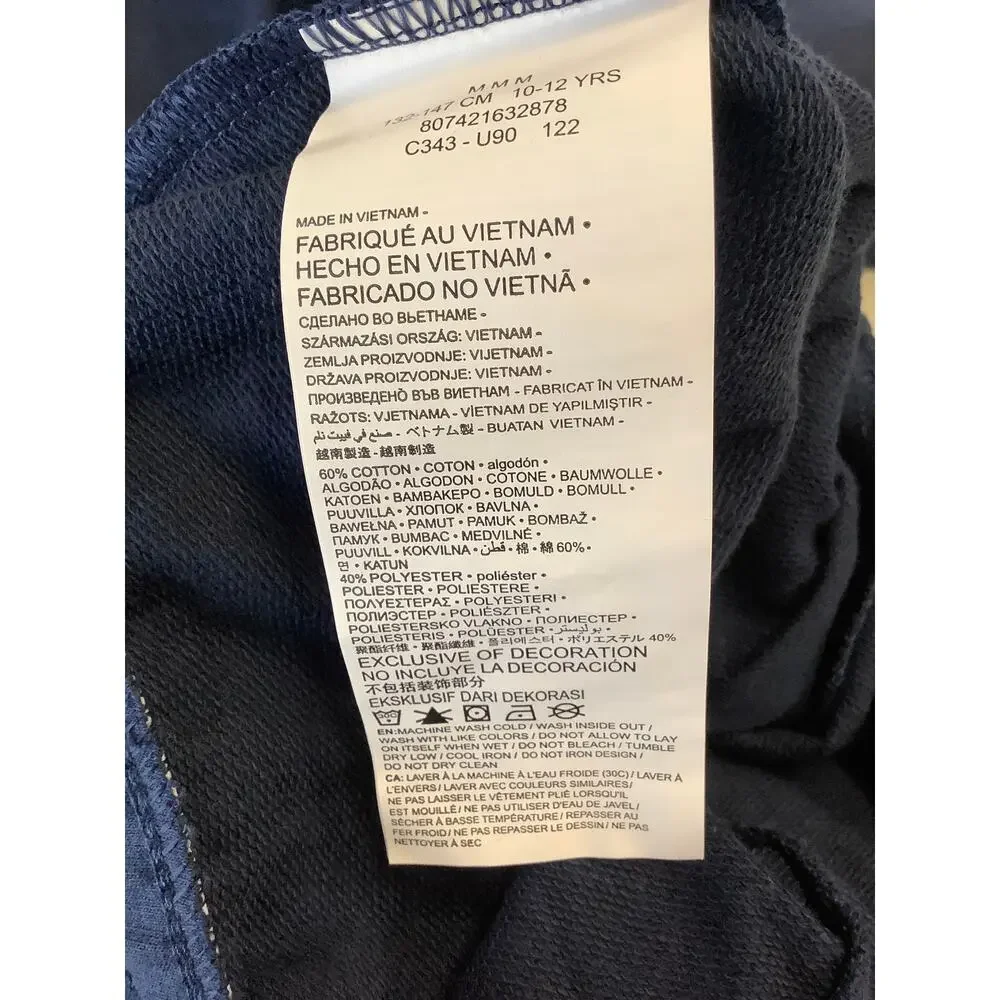 Converse Boy's Medium All Over Print Midnight Navy Capsule Fit Joggers OS10-20